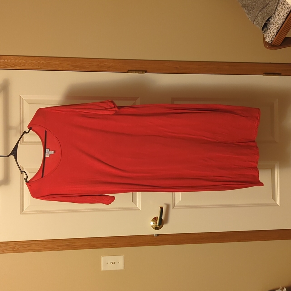 LuLaRoe Julia orange dress